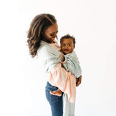 *Kyte Baby Linen Ring Sling - Wisteria with Rose Gold Rings